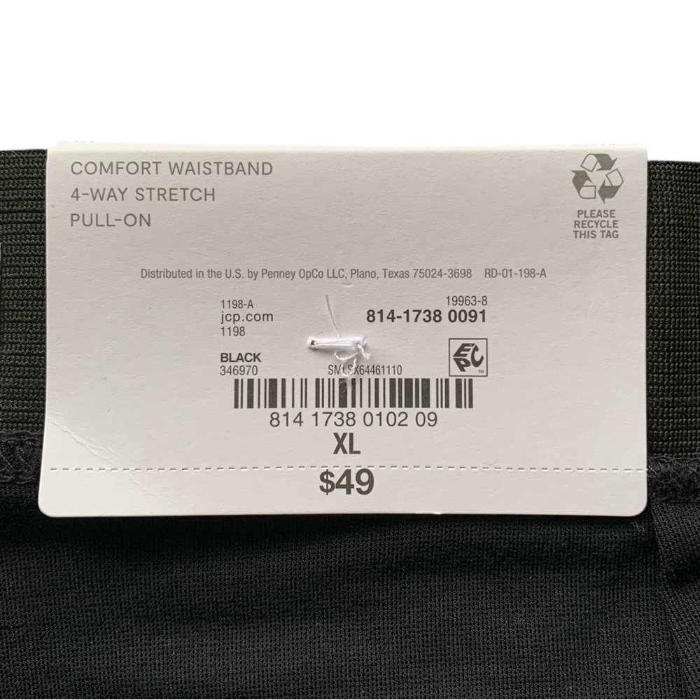 Black “Audra” Ponte Knit Pull-On Pants - Picture 5 of 6